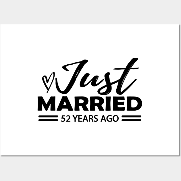 52th Wedding Anniversary - 52 years anniversary Wall Art by KC Happy Shop